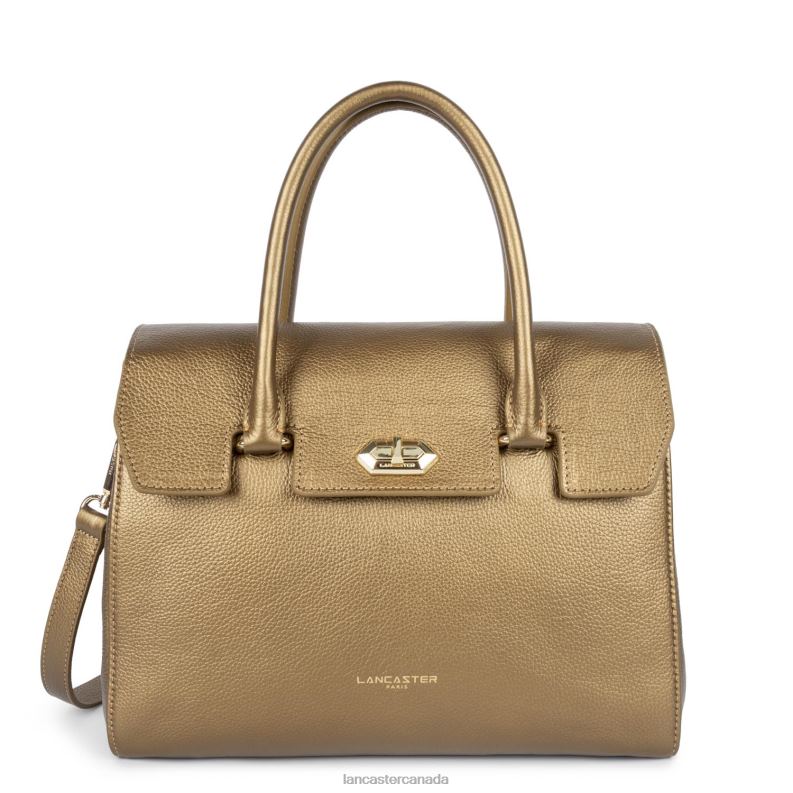 Women Large Handbag Foulonne Milano 4J6H358 Bag Gold Antic Lancaster Paris