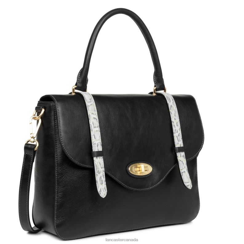 Women Large Handbag Legende 4J6H2877 Bag Noir Python Lancaster Paris