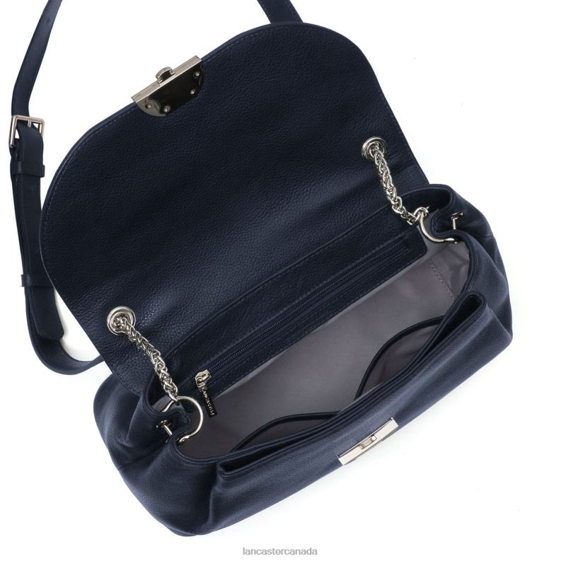 Women Large Handbag Pia 4J6H2678 Bag Bleu Fonce Lancaster Paris