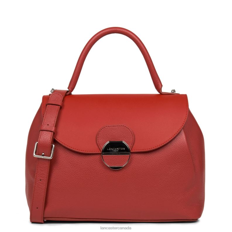 Women Large Handbag Pia 4J6H2679 Bag Rouge Lancaster Paris