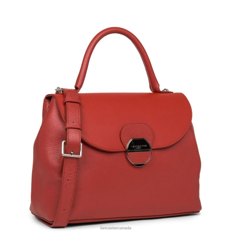 Women Large Handbag Pia 4J6H2679 Bag Rouge Lancaster Paris