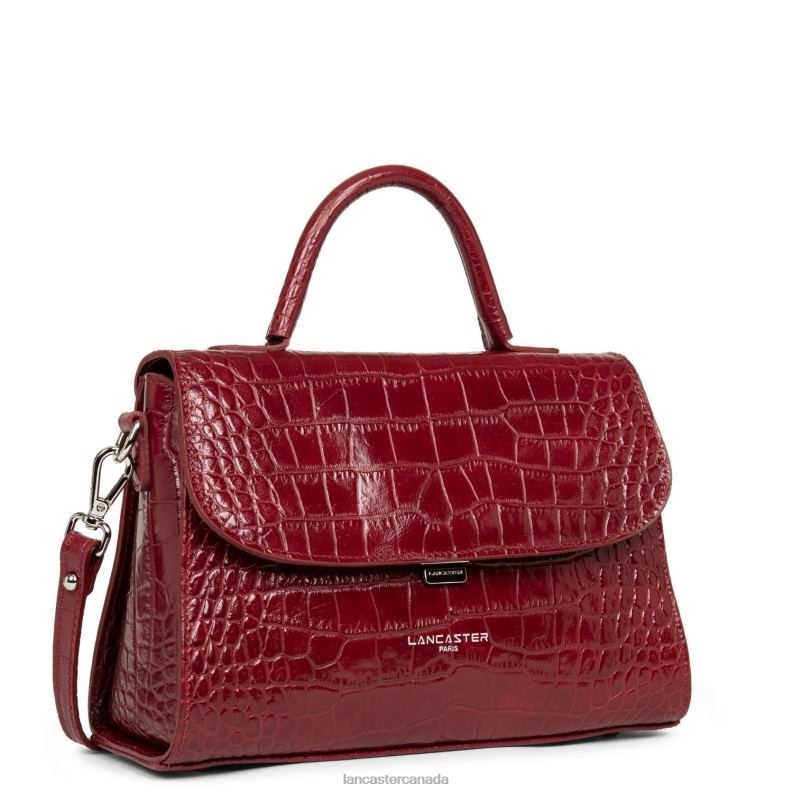 Women M Handbag Exotic Lezard & Croco Fr 4J6H2460 Bag Carmin Lancaster Paris