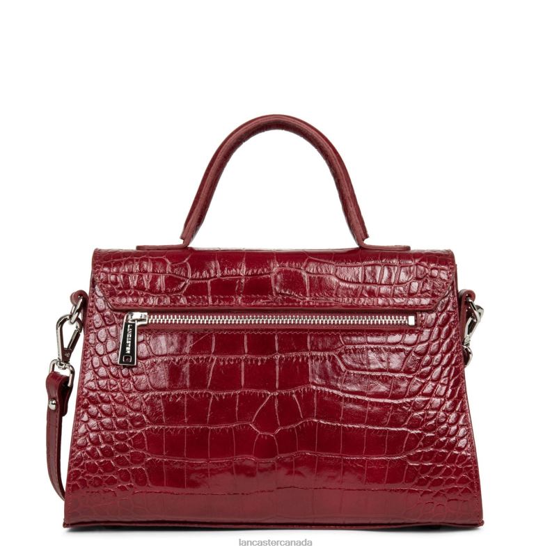 Women M Handbag Exotic Lezard & Croco Fr 4J6H2460 Bag Carmin Lancaster Paris