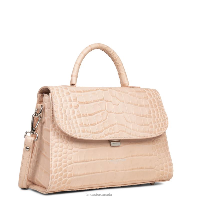 Women M Handbag Exotic Lezard & Croco Fr 4J6H2471 Bag Poudre Lancaster Paris