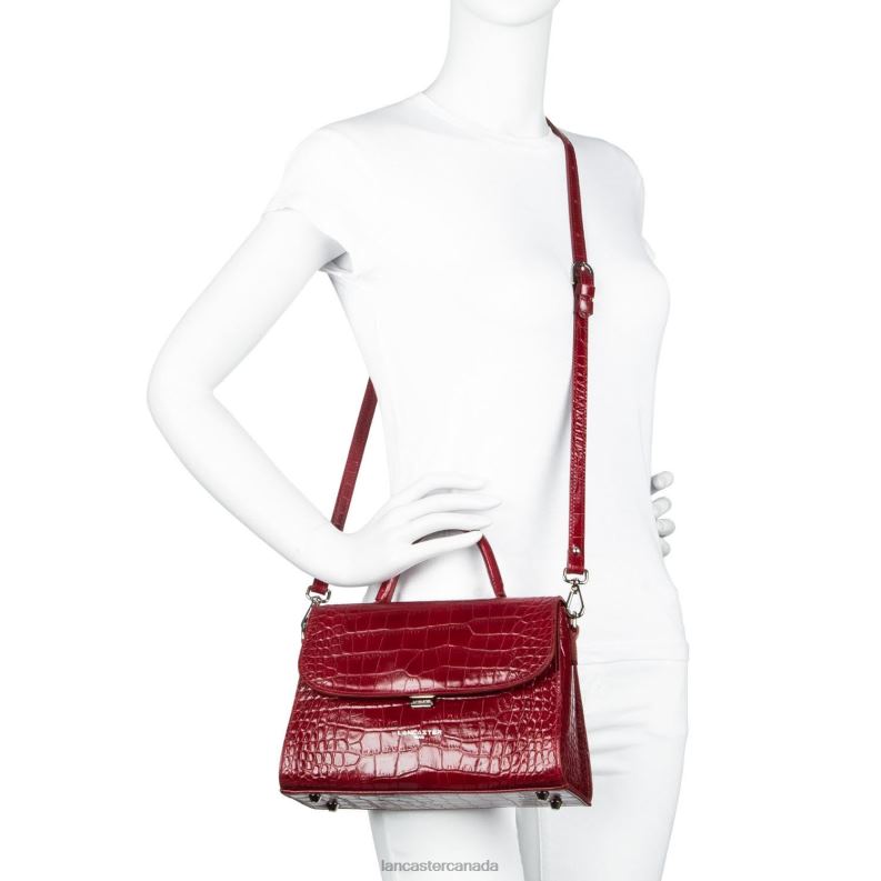 Women M Handbag Exotic Lezard & Croco Fr 4J6H2471 Bag Poudre Lancaster Paris
