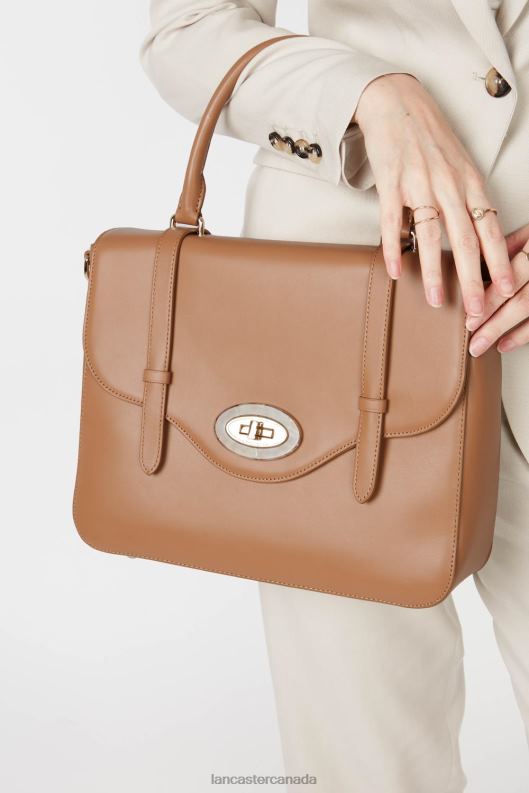 Women M Handbag Marble Touch 4J6H3356 Bag Camel Lancaster Paris