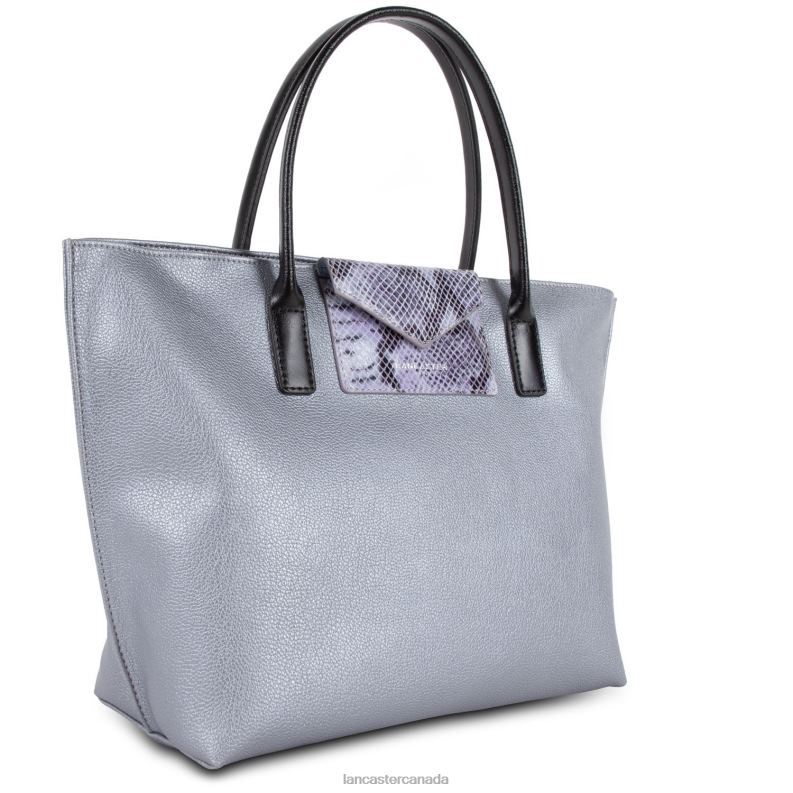 Women M Handbag Maya New 4J6H2787 Bag Argent-Python Lancaster Paris
