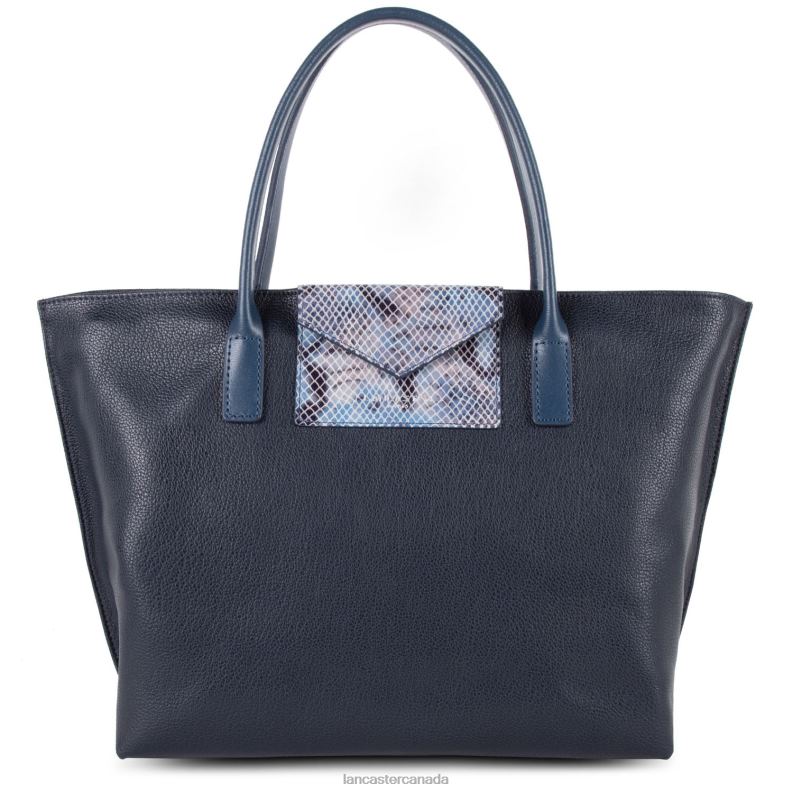 Women M Handbag Maya lightweight 4J6H2790 Bag Bleu Fonce-Python Lancaster Paris