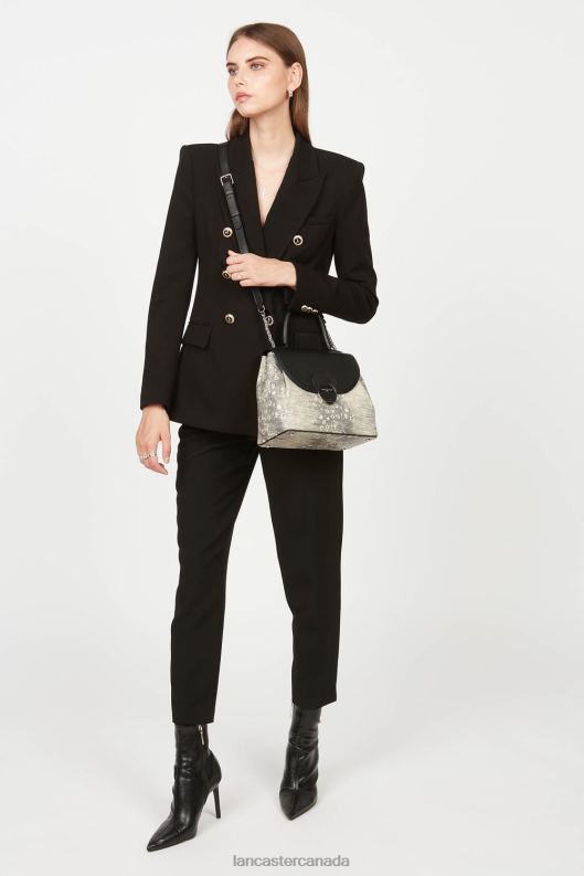 Women M Handbag Pia 4J6H2638 Bag Noir Iguane Lancaster Paris
