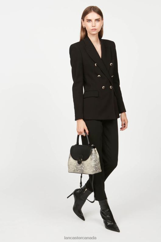 Women M Handbag Pia 4J6H2638 Bag Noir Iguane Lancaster Paris