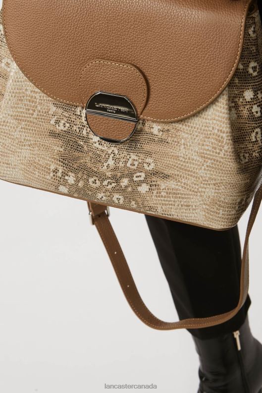 Women M Handbag Pia 4J6H2639 Bag Camel Iguane Lancaster Paris