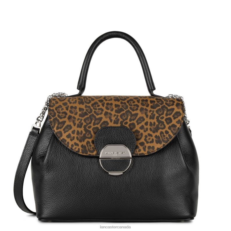 Women M Handbag Pia 4J6H2646 Bag Noir-Leopard Lancaster Paris