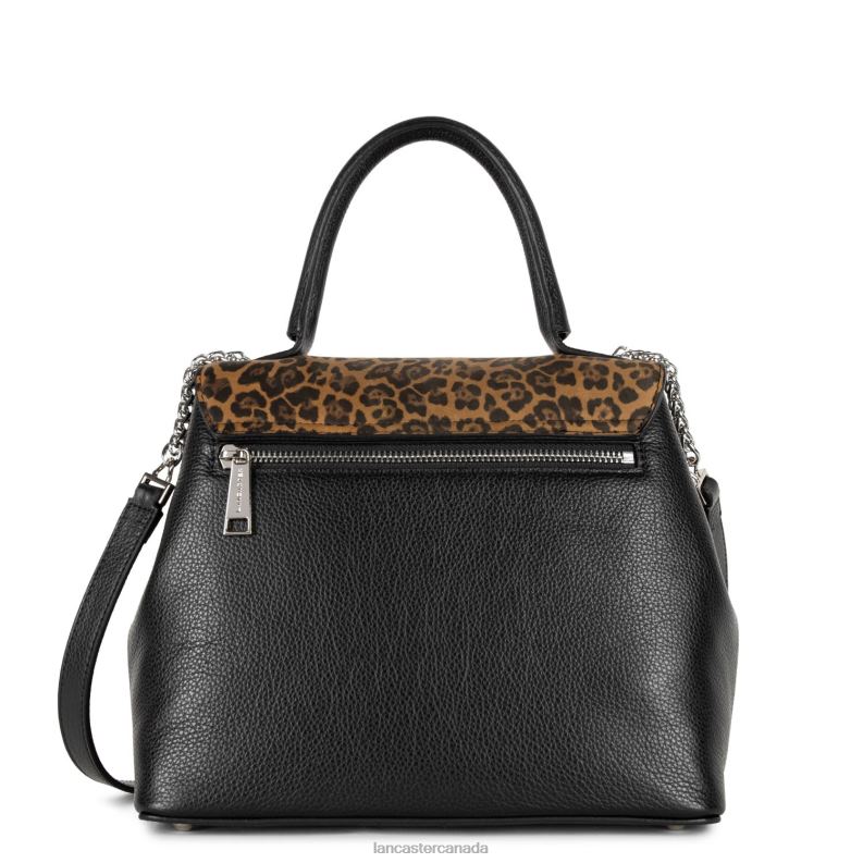 Women M Handbag Pia 4J6H2646 Bag Noir-Leopard Lancaster Paris