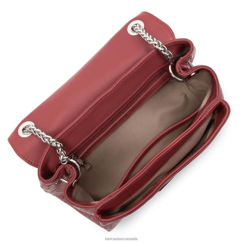Women M Handbag Pia 4J6H2655 Bag Framboise Croco Lancaster Paris