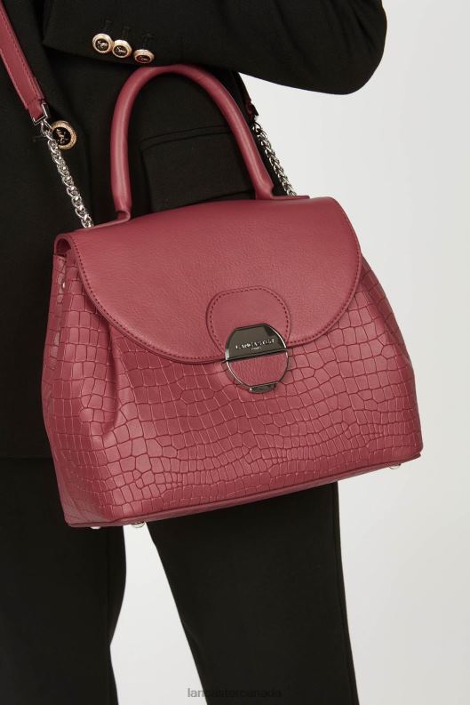 Women M Handbag Pia 4J6H2655 Bag Framboise Croco Lancaster Paris