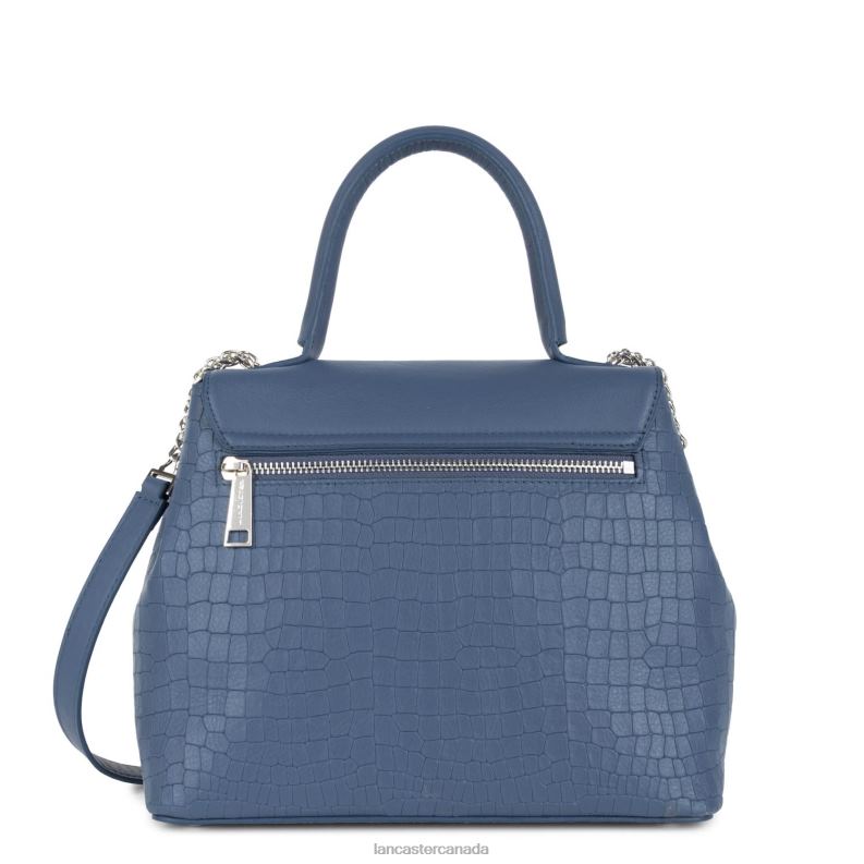 Women M Handbag Pia 4J6H2656 Bag Bleu Croco Lancaster Paris