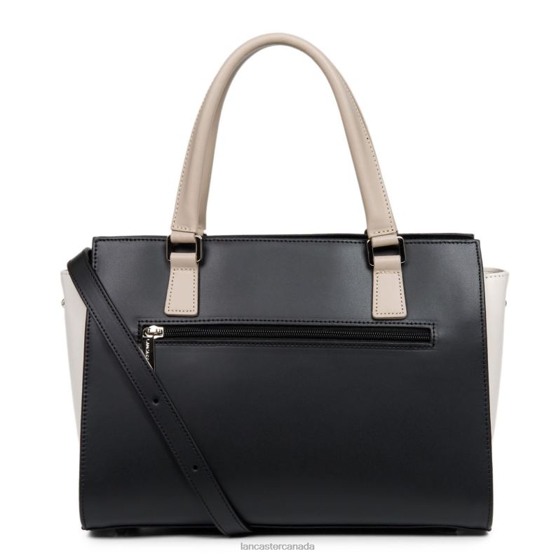 Women M Handbag Smooth 4J6H788 Bag Noir-Ecru-Galet Rose Lancaster Paris