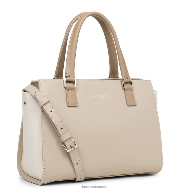 Women M Handbag Smooth 4J6H792 Bag Galet Rose-Ecru-Nude Lancaster Paris