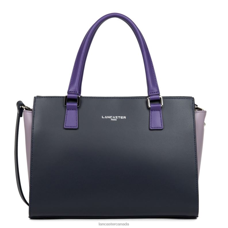 Women M Handbag Smooth 4J6H797 Bag Bleu Fonce-Mauve-Violet Lancaster Paris