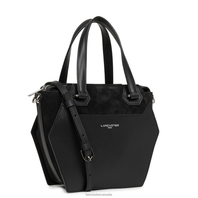 Women M Handbag Smooth Ruche 4J6H3660 Bag Noir Lancaster Paris