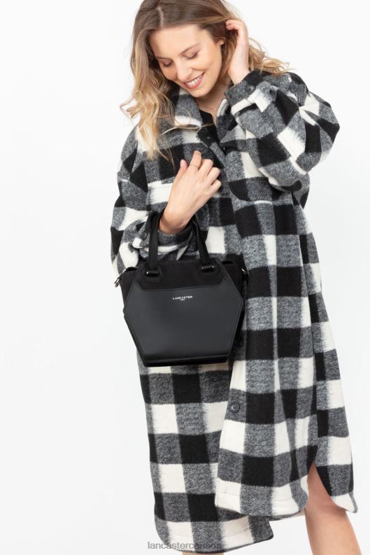 Women M Handbag Smooth Ruche 4J6H3660 Bag Noir Lancaster Paris