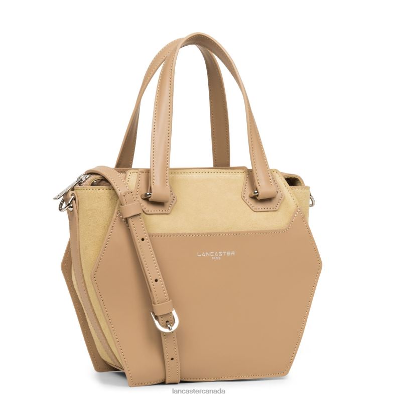 Women M Handbag Smooth Ruche 4J6H3664 Bag Naturel Lancaster Paris