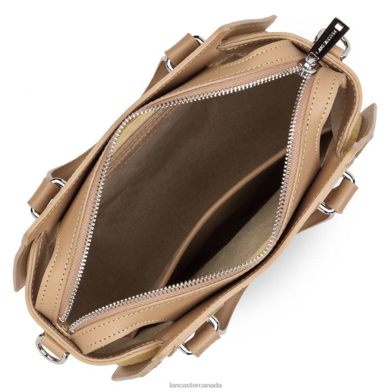 Women M Handbag Smooth Ruche 4J6H3664 Bag Naturel Lancaster Paris