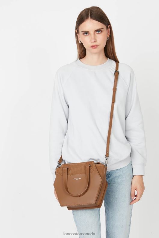 Women M Handbag Smooth Ruche 4J6H3667 Bag Camel Lancaster Paris