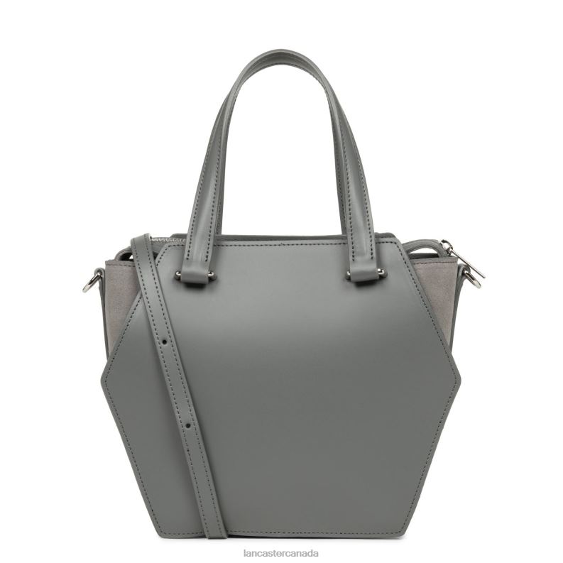 Women M Handbag Smooth Ruche 4J6H3668 Bag Gris Lancaster Paris