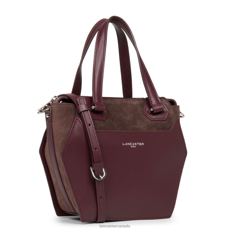 Women M Handbag Smooth Ruche 4J6H3669 Bag Pourpre Lancaster Paris
