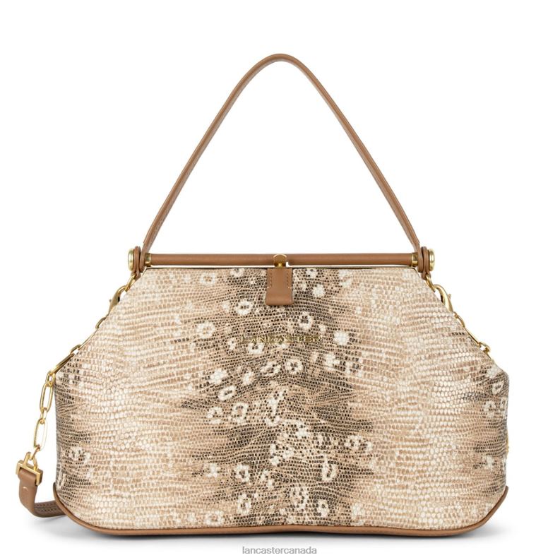 Women M Handbag Studio Dream 4J6H3733 Bag Camel Iguane Lancaster Paris