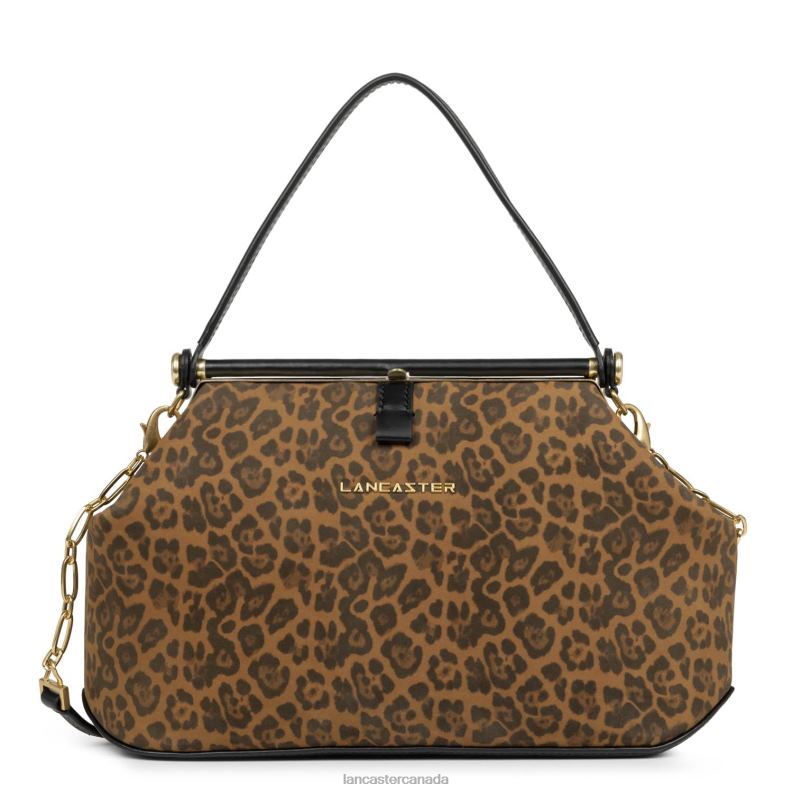 Women M Handbag Studio Dream 4J6H3735 Bag Noir-Leopard Lancaster Paris