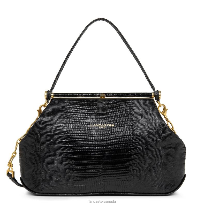 Women M Handbag Studio Dream 4J6H3738 Bag Noir-Lezard Lancaster Paris