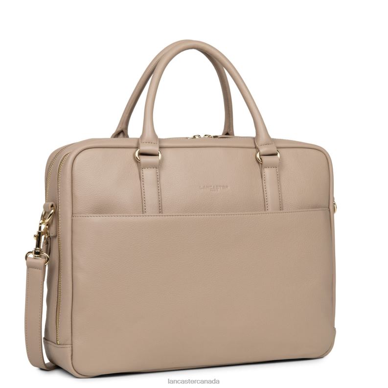 Women Portfolio Document Holder Bag Mademoiselle Business 4J6H3037 Bag Galet Rose Lancaster Paris