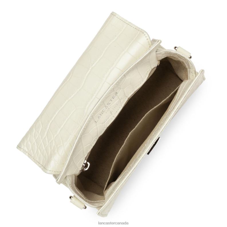 Women Small Handbag Exotic Lezard & Croco Fr 4J6H207 Bag Beige Lancaster Paris