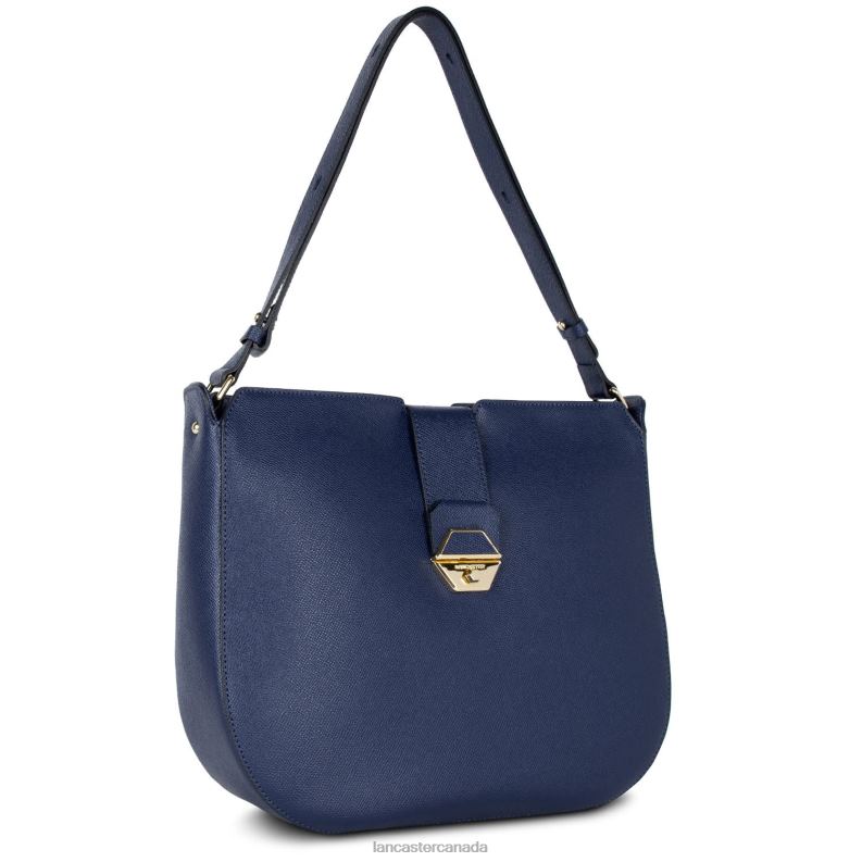 Women Hobo Bag Delphino 4J6H4191 Bag Bleu Fonce Lancaster Paris