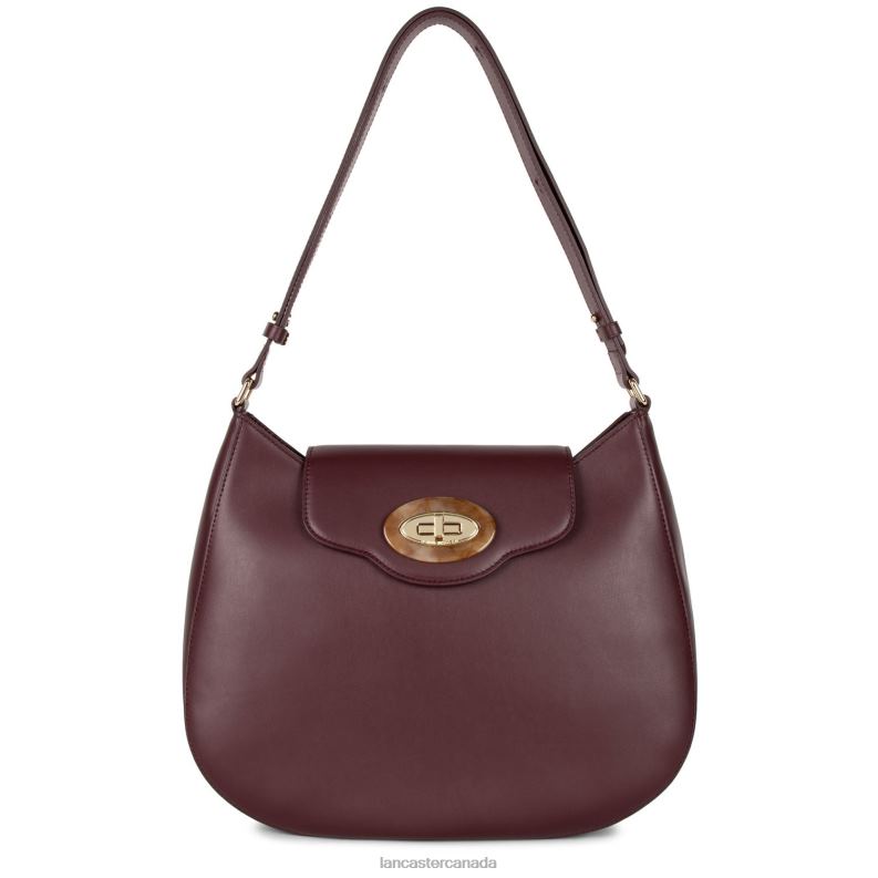 Women Hobo Bag Marble Touch 4J6H4255 Bag Bordeaux Lancaster Paris