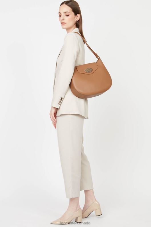 Women Hobo Bag Marble Touch 4J6H4257 Bag Camel Lancaster Paris