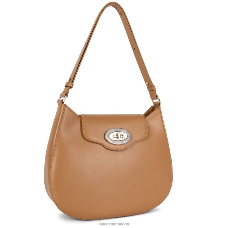 Women Hobo Bag Marble Touch 4J6H4257 Bag Camel Lancaster Paris