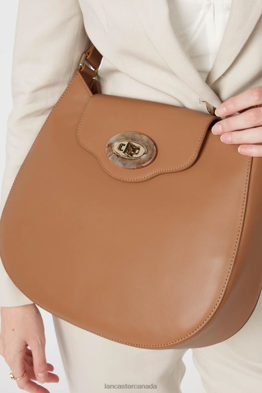 Women Hobo Bag Marble Touch 4J6H4257 Bag Camel Lancaster Paris