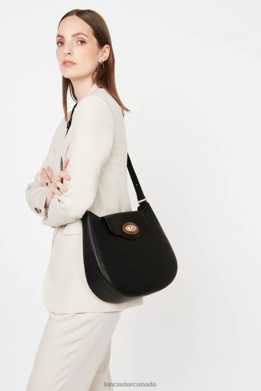 Women Hobo Bag Marble Touch 4J6H4258 Bag Noir Lancaster Paris