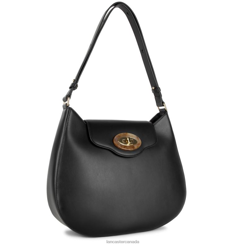 Women Hobo Bag Marble Touch 4J6H4258 Bag Noir Lancaster Paris