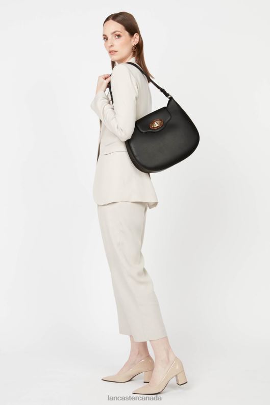Women Hobo Bag Marble Touch 4J6H4258 Bag Noir Lancaster Paris