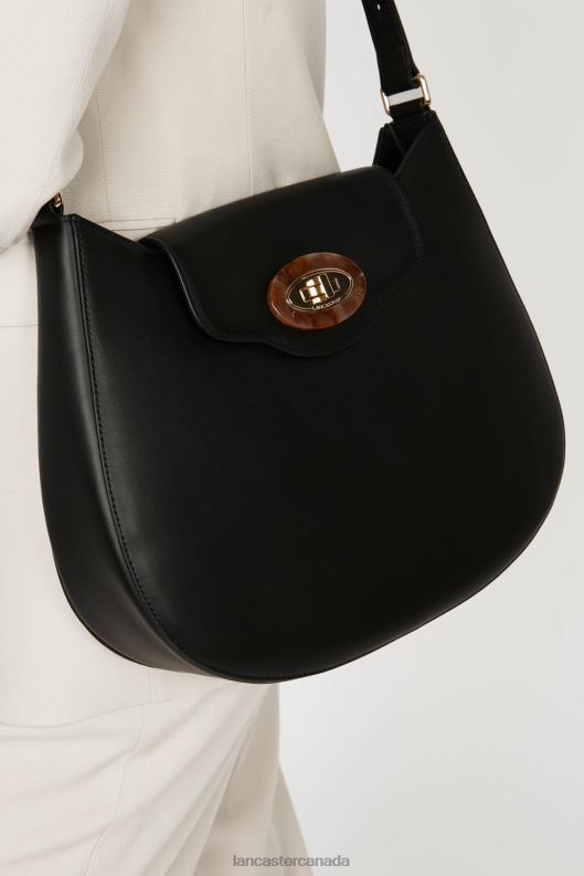 Women Hobo Bag Marble Touch 4J6H4258 Bag Noir Lancaster Paris