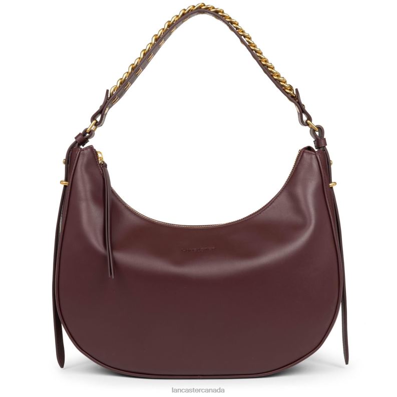 Women Large Hobo Bag Aria 4J6H3229 Bag Bordeaux Lancaster Paris