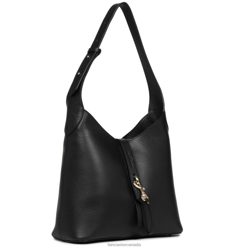 Women Large Hobo Bag Foulonne Double Hook 4J6H2880 Bag Noir-In-Nude Lancaster Paris