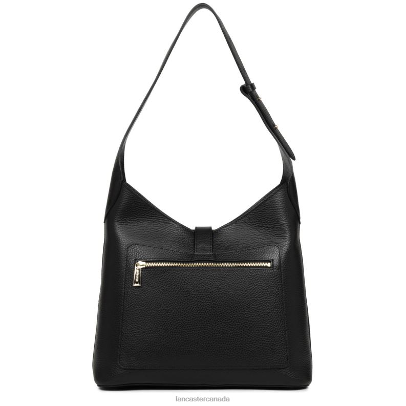 Women Large Hobo Bag Foulonne Double Hook 4J6H2880 Bag Noir-In-Nude Lancaster Paris