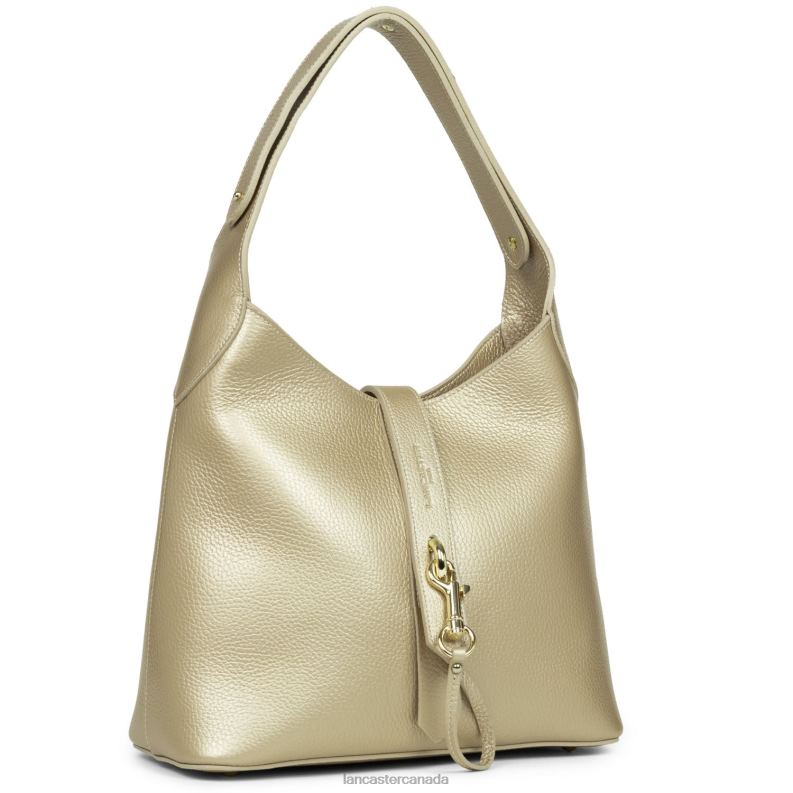 Women M Hobo Bag Foulonne Double Hook 4J6H2953 Bag Champagne-In-Nude Lancaster Paris