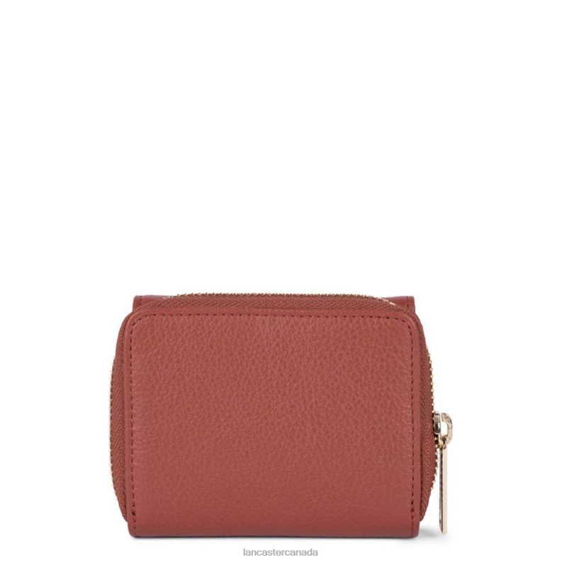 Women Mini Back To Back Wallet Dune 4J6H175 Bag Bois Rouge Lancaster Paris