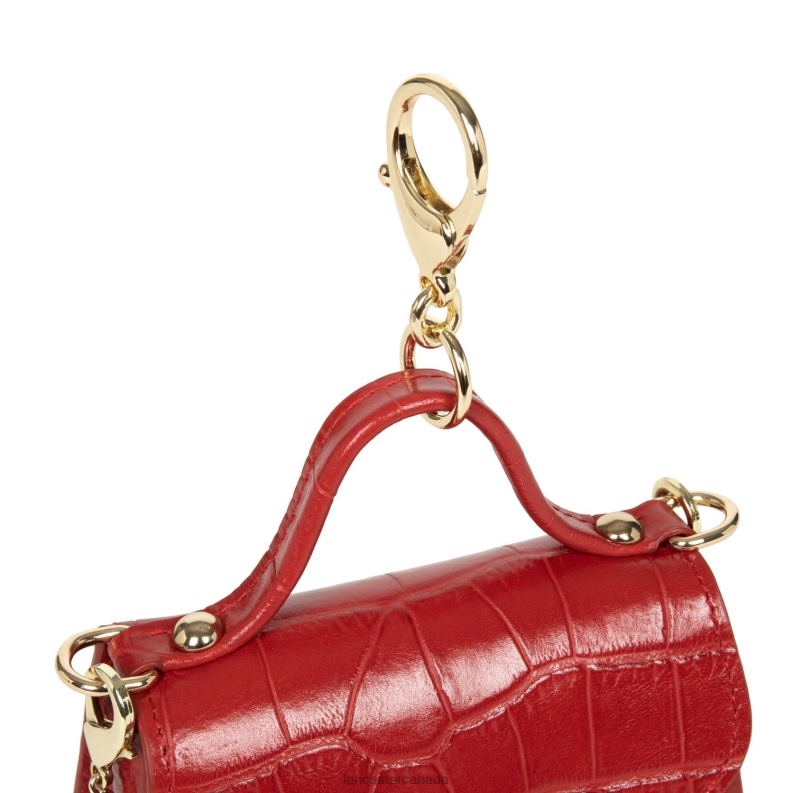 Women Mini Coin Purse Exotic Lezard & Croco Cn 4J6H253 Bag Rouge Lancaster Paris